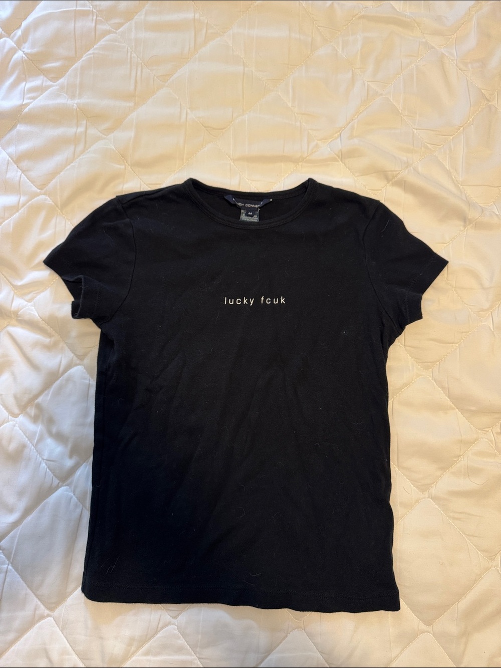 French Connection Black Crewneck T-Shirt